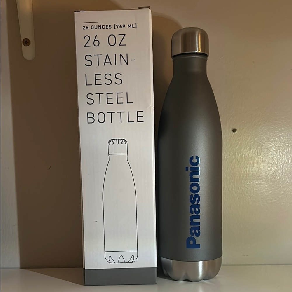 Panasonic Silver and Gray Stainless Steel Bottle